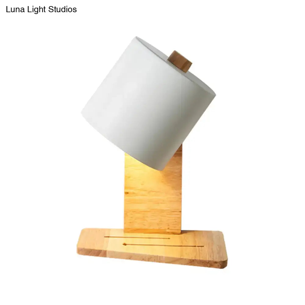 Minimalist white and green nordic wood wall sconce bedroom light