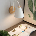 Minimalist white & black conical wall sconce bedroom wall light