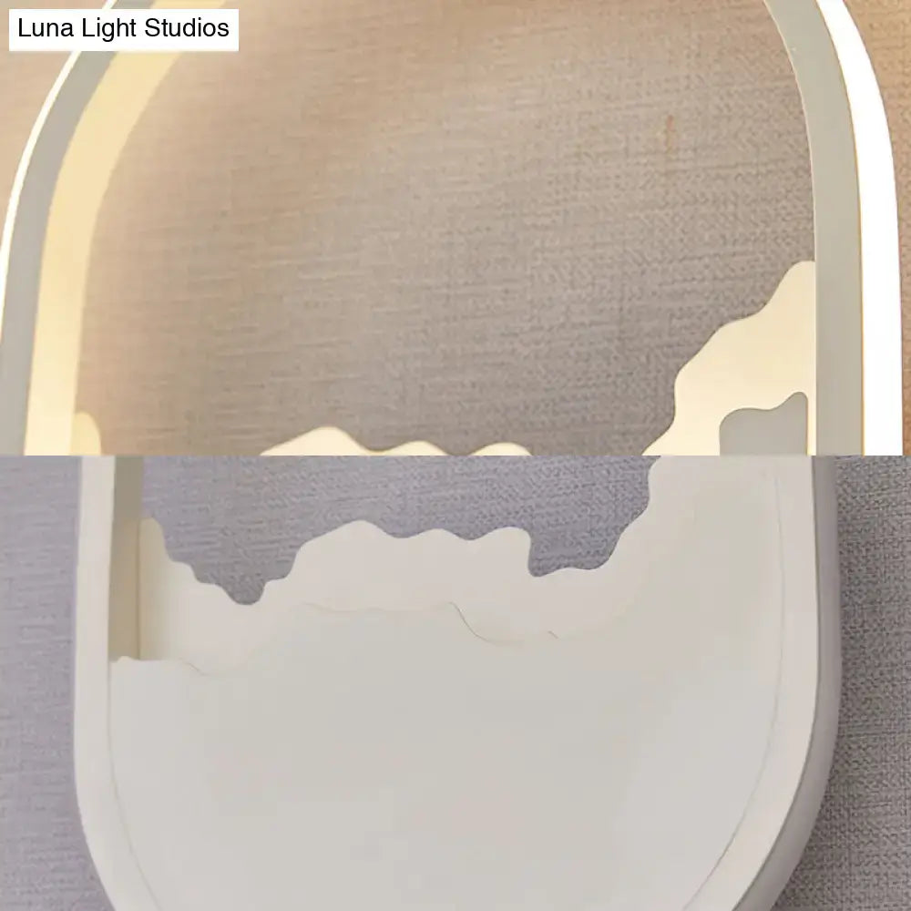 Minimalist white cloud led wall sconce bedroom mirror wall lamp