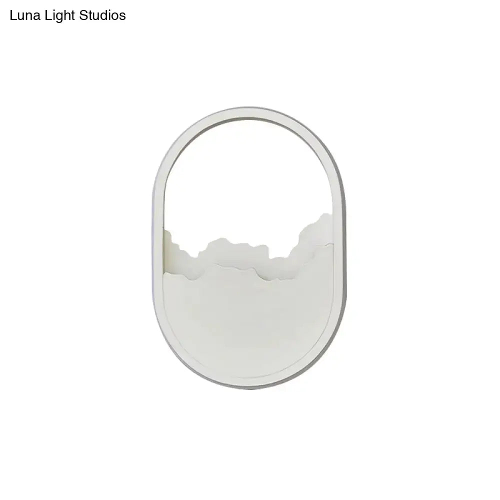 Minimalist white cloud led wall sconce bedroom mirror wall lamp