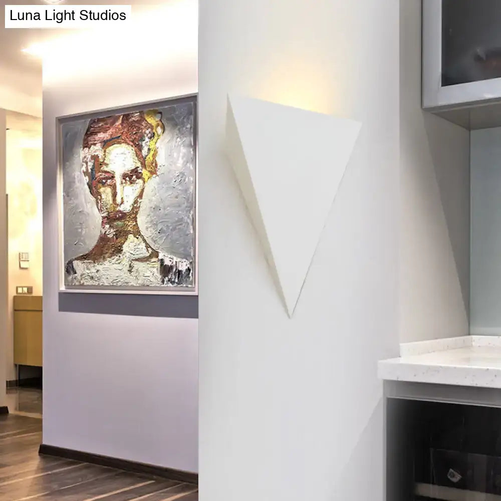 Minimalist white cone led wall lamp living room decor