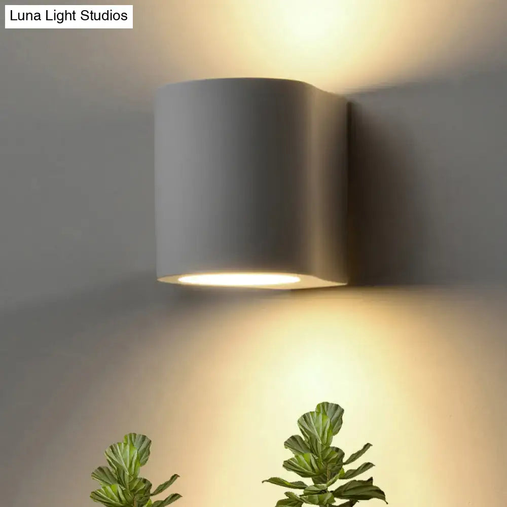 Minimalist white led flush wall sconce bedroom up down wall lamp