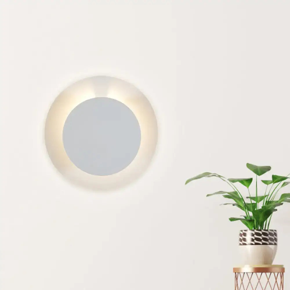 Minimalist white led mirror wall sconce lamp bedroom light fixture