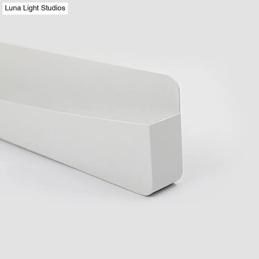 DecorBites™ Minimalist White LED Wall Sconce Lamp - 16.5"/20.5" Metal and Acrylic Rectangular Mount