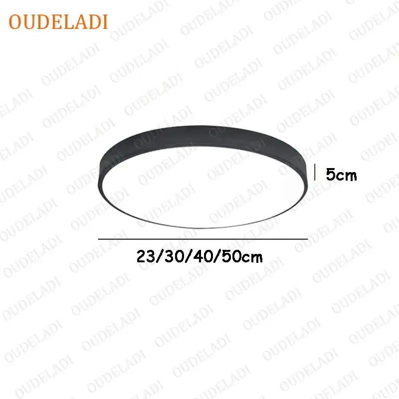 Minimalist white pink & green colorful round led ceiling light bedroom