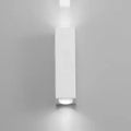 Minimalist white rectangle aluminum wall light with sleek modern design ideal for bedroom use