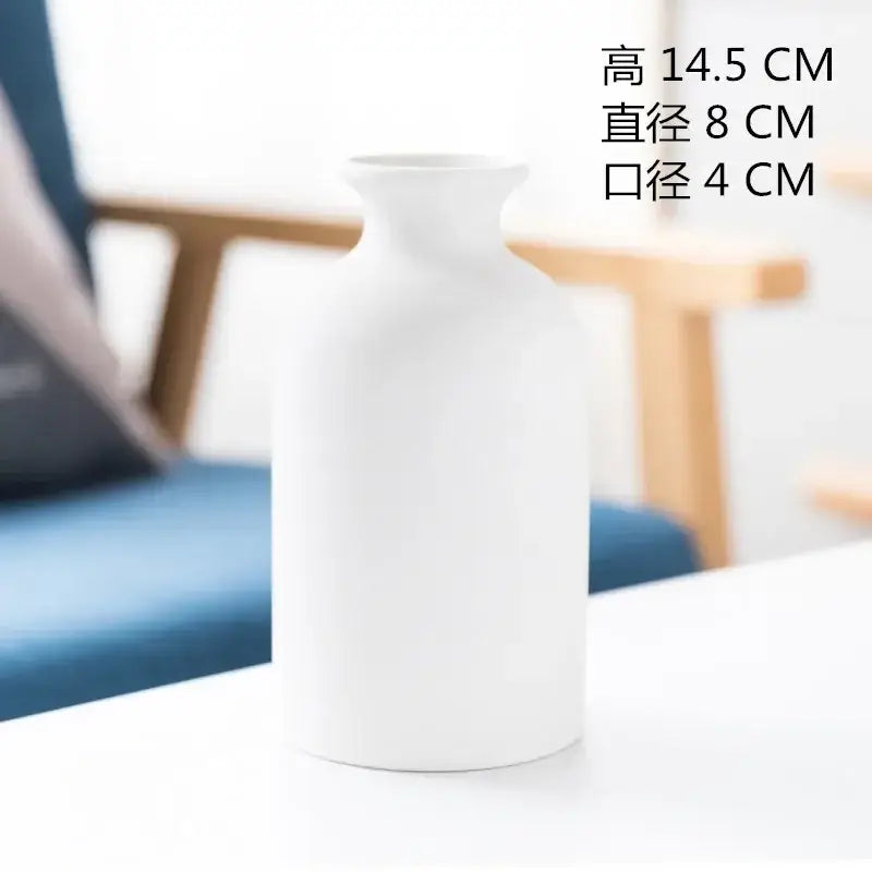 Minimalist white & terracotta decorbites ceramic vase dining room decor