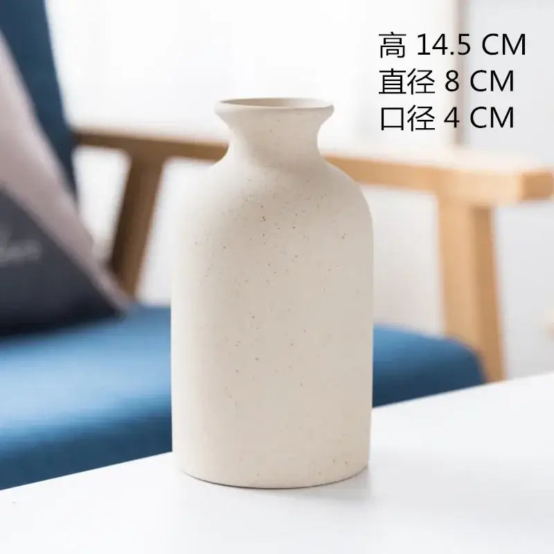Minimalist white & terracotta decorbites ceramic vase dining room decor