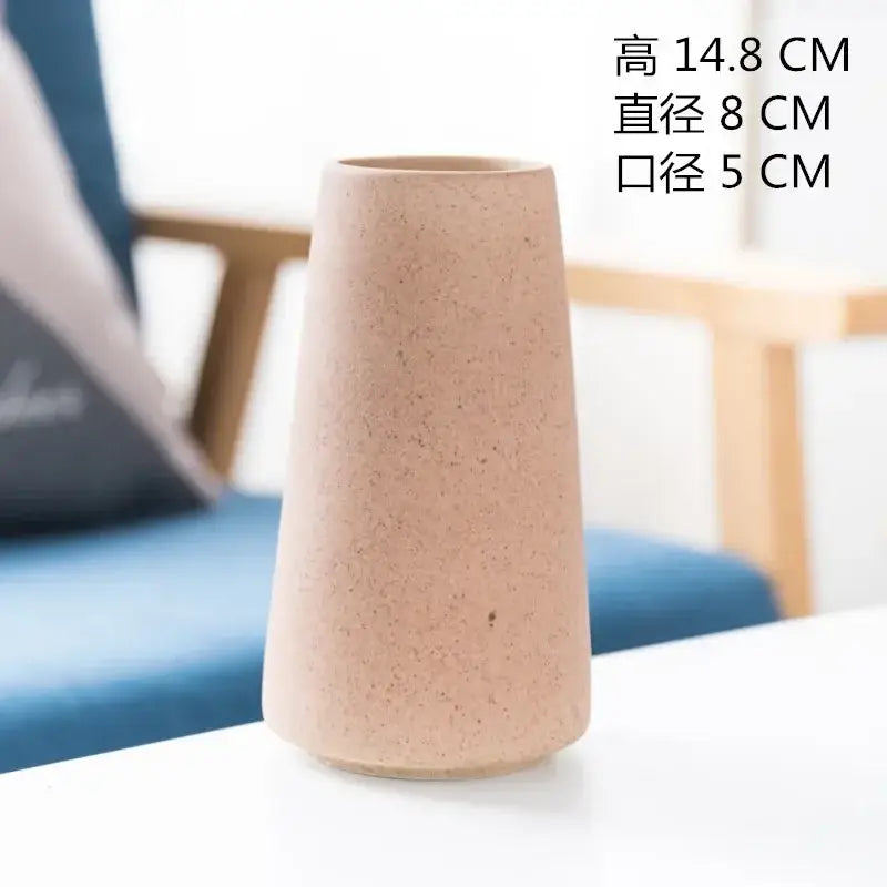 Minimalist white & terracotta decorbites ceramic vase dining room decor