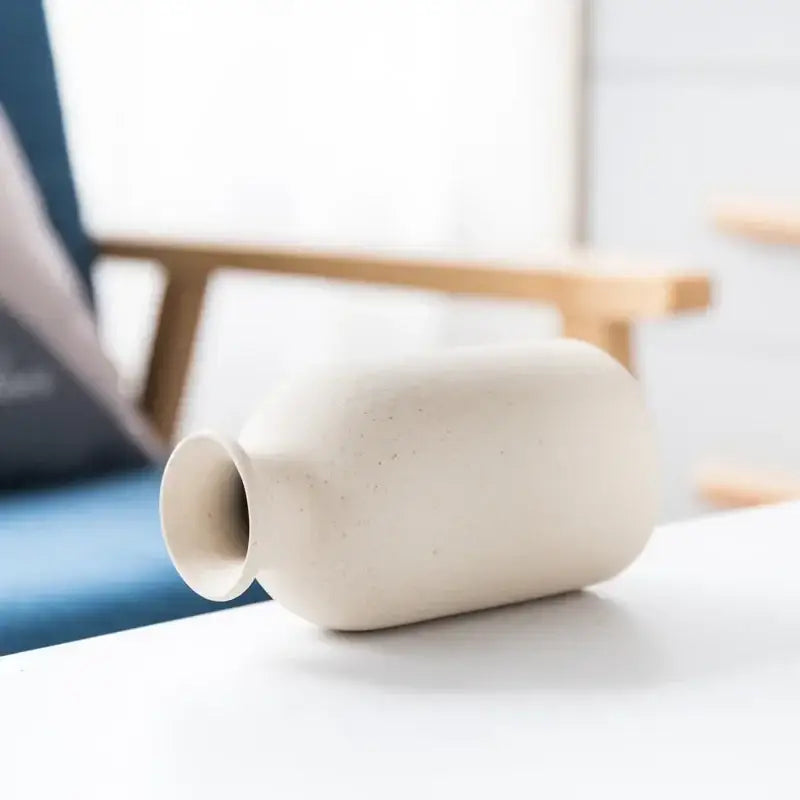 Minimalist white & terracotta decorbites ceramic vase dining room decor