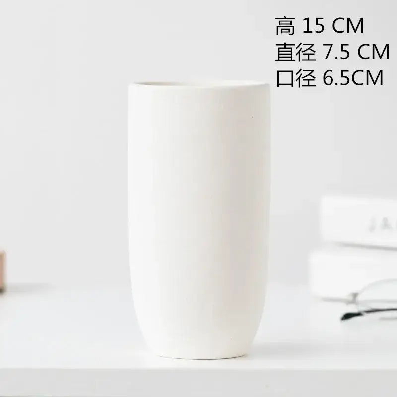 Minimalist white & terracotta decorbites ceramic vase dining room decor