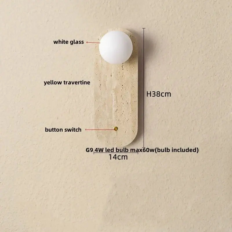 Minimalist wood and beige canopy led wall light bedroom sconce