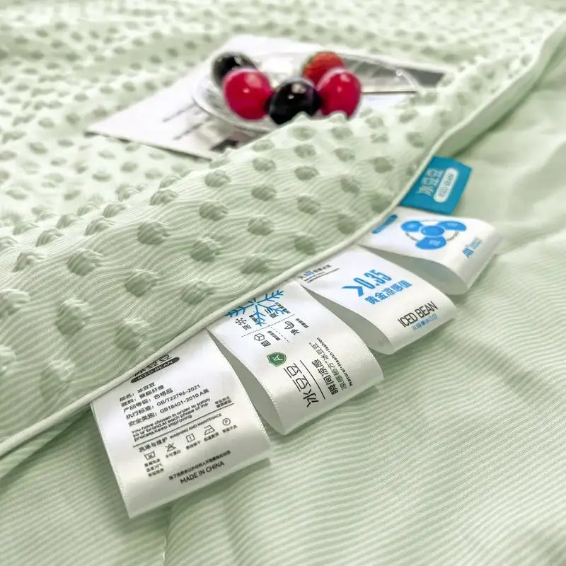 Mint green textured cooling massage blanket bedroom comforter