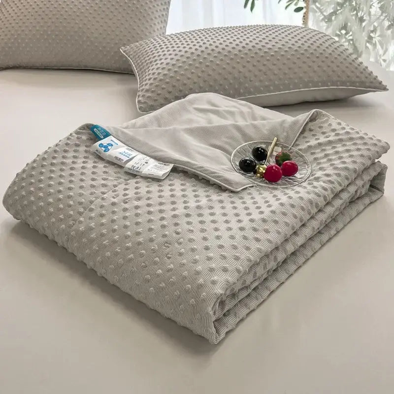 Mint green textured cooling massage blanket bedroom comforter