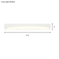 Modern acrylic rectangular vanity light fixture with a sleek white diffuser and clean lines for bathroom use