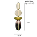 Modern amber and cream colorful glass ball pendant lights dining room