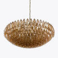 Modern amber and gray glass chandelier dining room luxury light
