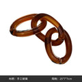Modern amber colorful geometric ring decor living room glass chain