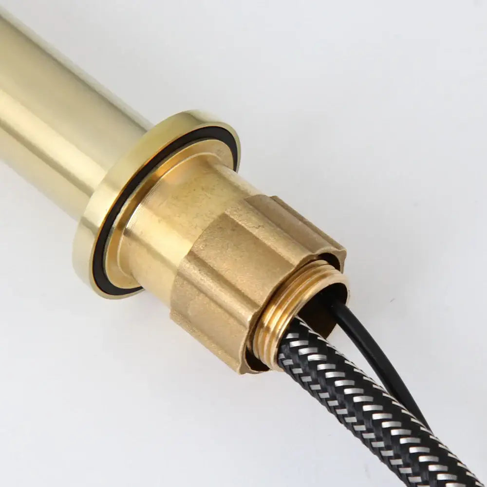 Modern arched brushed gold sensor basin faucet bathroom mixer tap