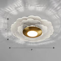Modern art deco white & gold flower wall sconce light living room