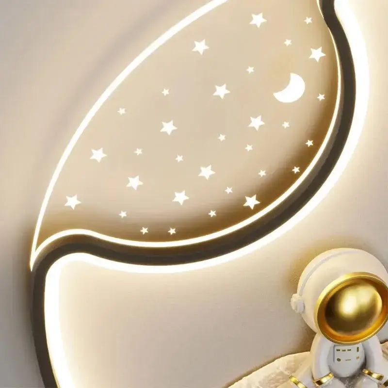 Modern astronaut moonlight led ceiling light for kids bedroom