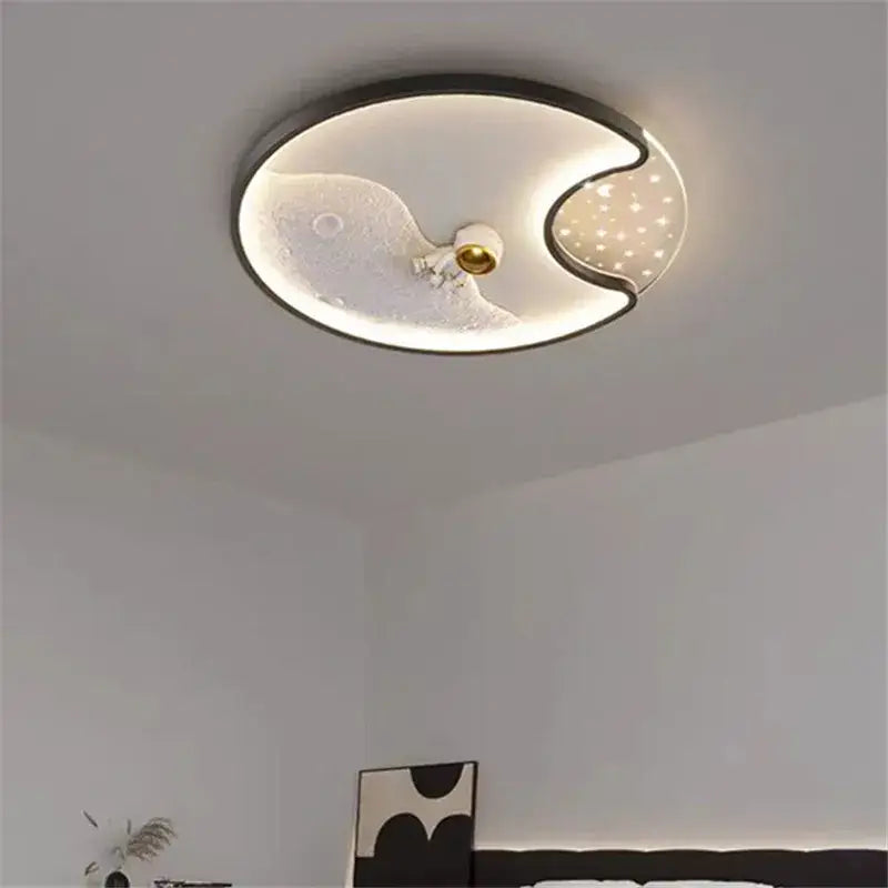 Modern astronaut moonlight led ceiling light for kids bedroom