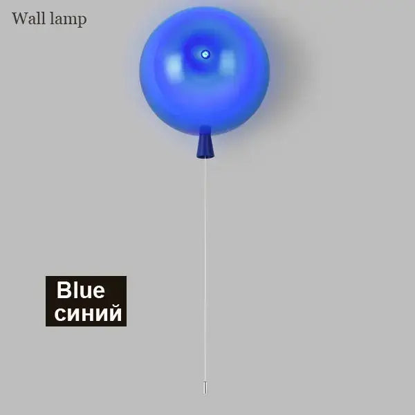 Modern balloon wall light yellow orange red bedroom sconce