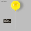 Modern balloon wall light yellow orange red bedroom sconce