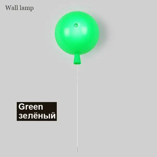 Modern balloon wall light yellow orange red bedroom sconce