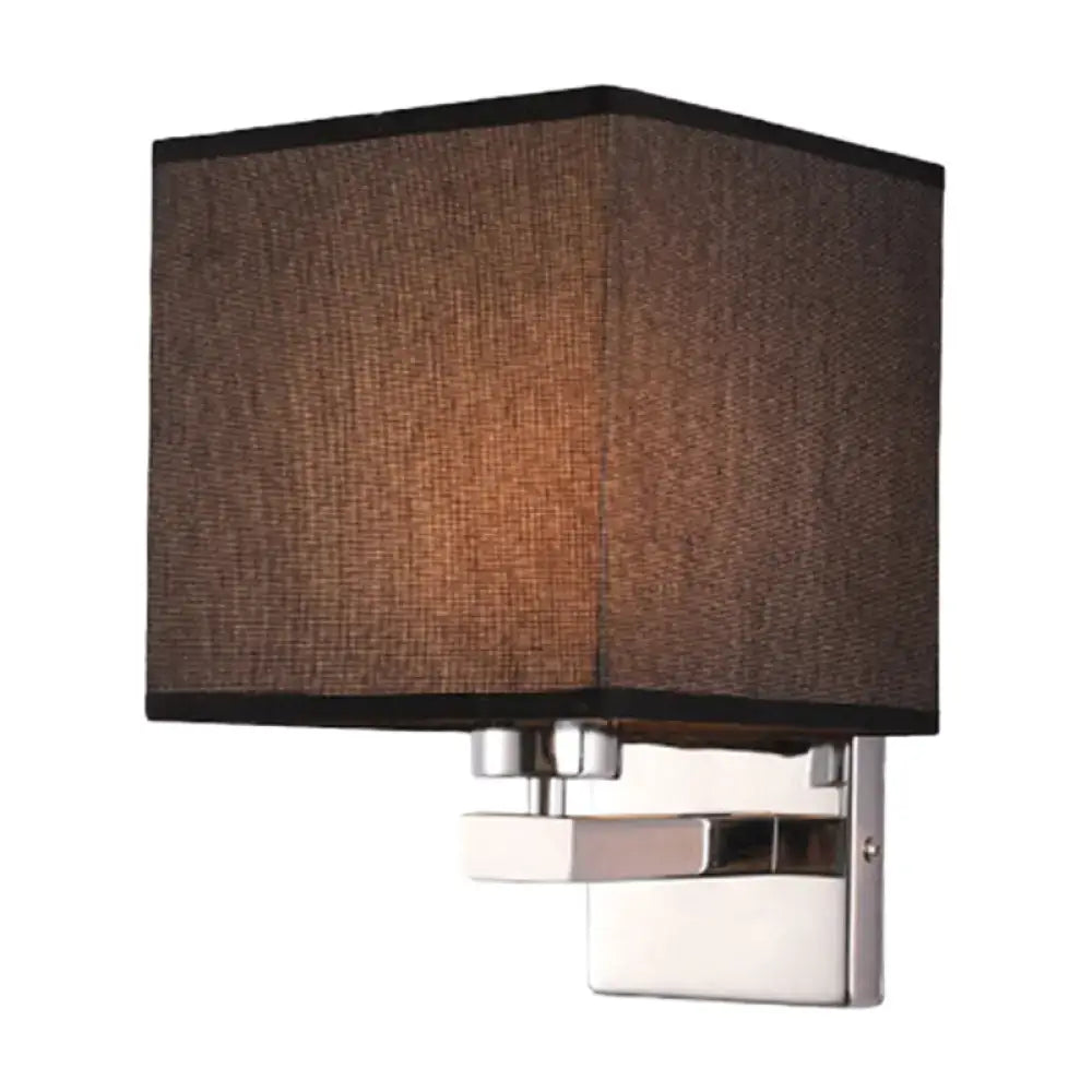 Modern beige fabric shade wall light bedroom e26 e27 sconce