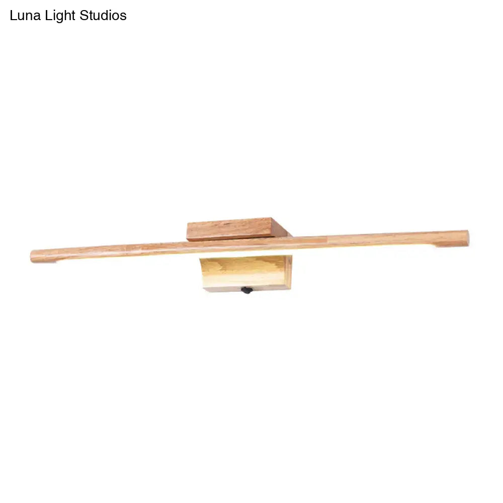 Modern beige stick shaped led vanity sconce bedroom wall light