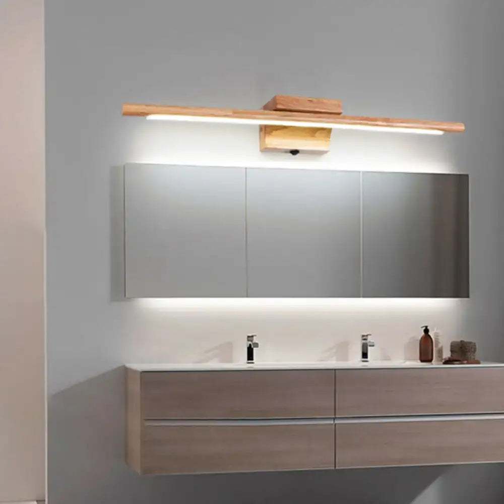 Modern beige stick shaped led vanity sconce bedroom wall light