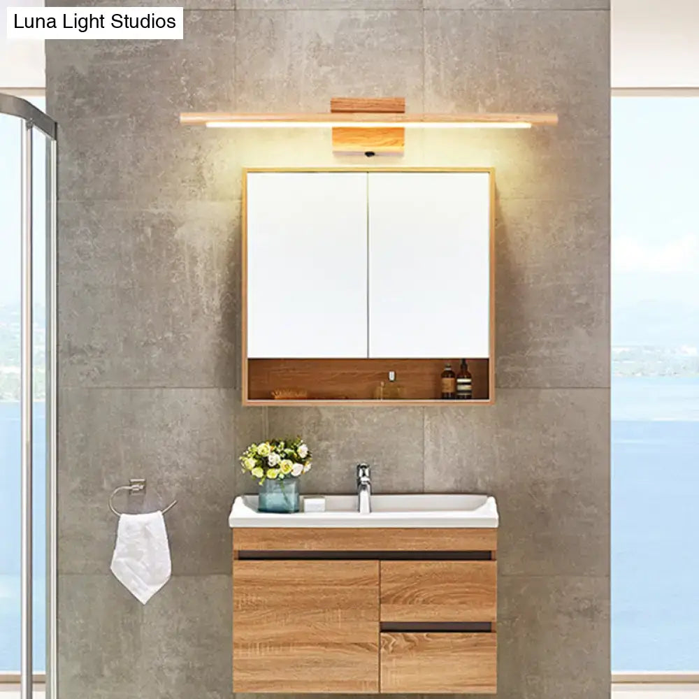 Modern beige stick shaped led vanity sconce bedroom wall light
