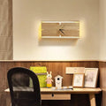Modern beige wooden led wall clock with integrated edge lighting for living room available in 110v-120v and 220v-240v