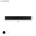 Modern black 12 inch led vanity wall sconce rectangular strip designed for bathroom vanity wall lighting
