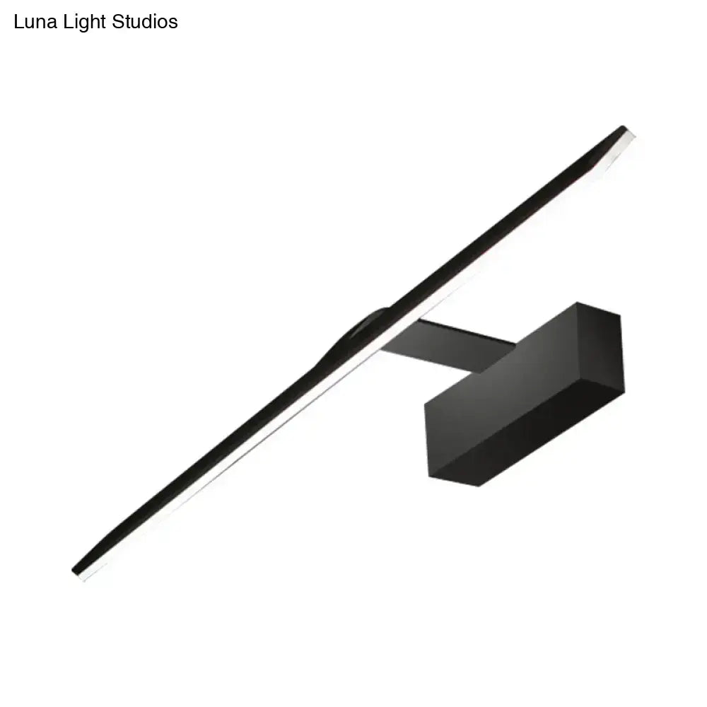 Modern black acrylic led vanity light bedroom warm white light