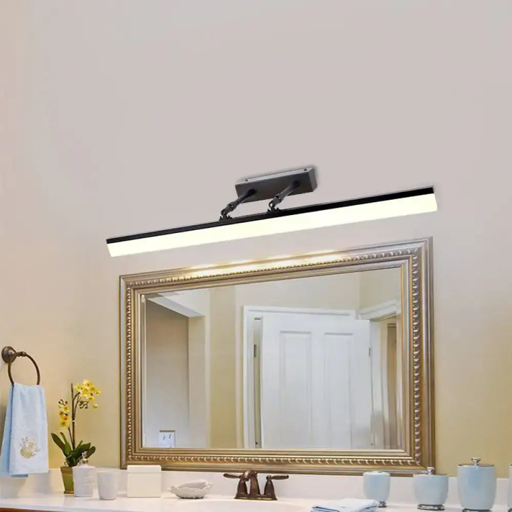 Modern black adjustable led wall light bathroom vanity sconce