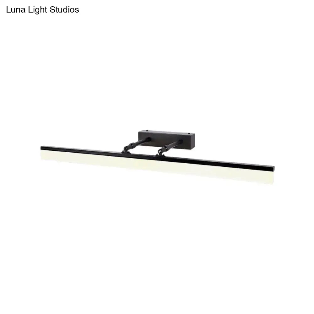 Modern black adjustable led wall light bathroom vanity sconce