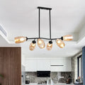 Modern black and amber island pendant light – kitchen chandelier