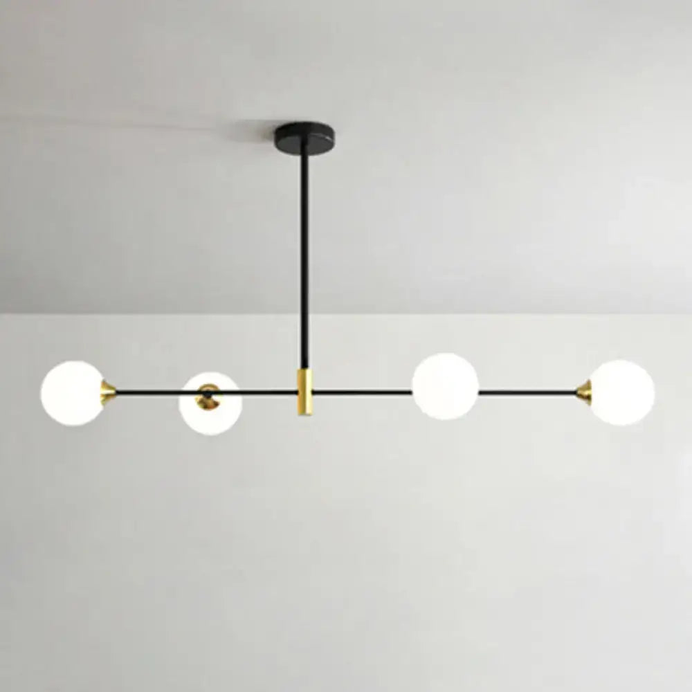 Modern black and brass metal island pendant – dining room chandelier