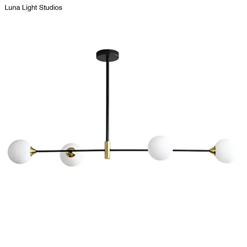 Modern black and brass metal island pendant – dining room chandelier