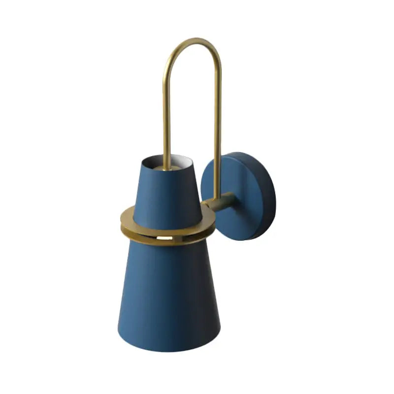 Modern black and gold conical sconce – dining room wall lamp