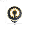 Modern black and gold crystal wall sconce bedroom warm white light