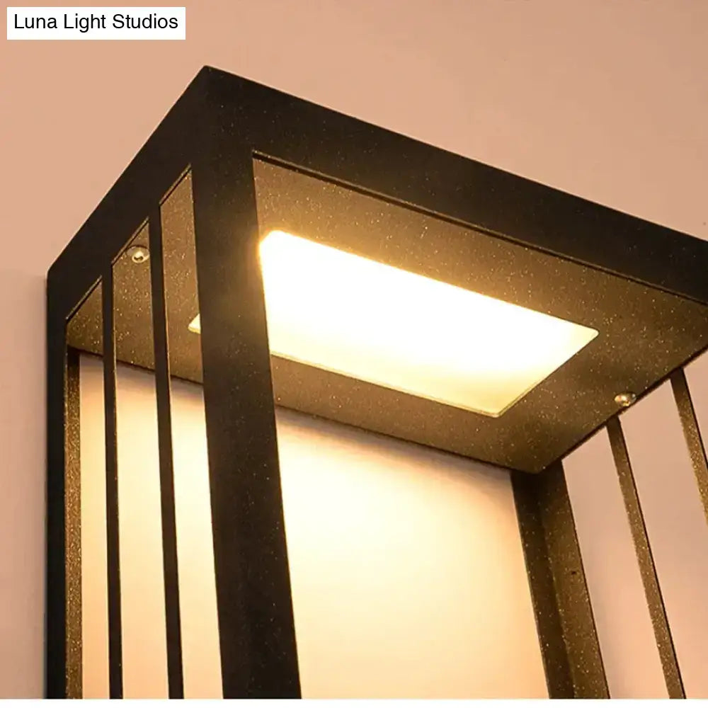 Modern black and gold mountain solar led outdoor light garden sconce