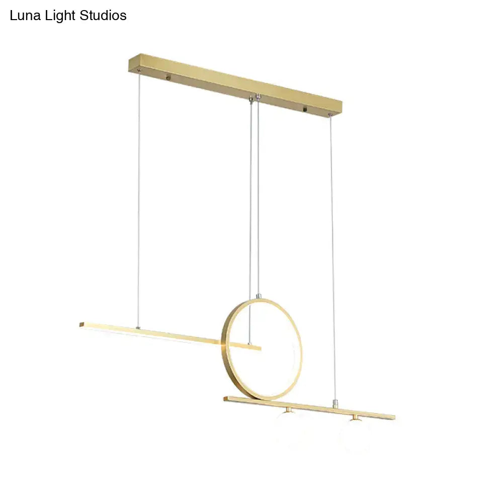 Modern black and gold ring island lighting – dining room ceiling light