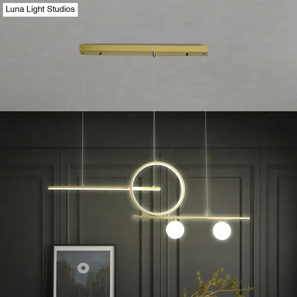 Modern black and gold ring island lighting – dining room ceiling light