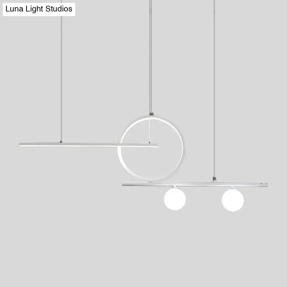Modern black and gold ring island lighting – dining room ceiling light