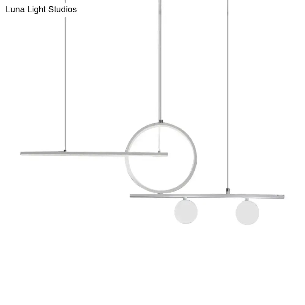 Modern black and gold ring island lighting – dining room ceiling light