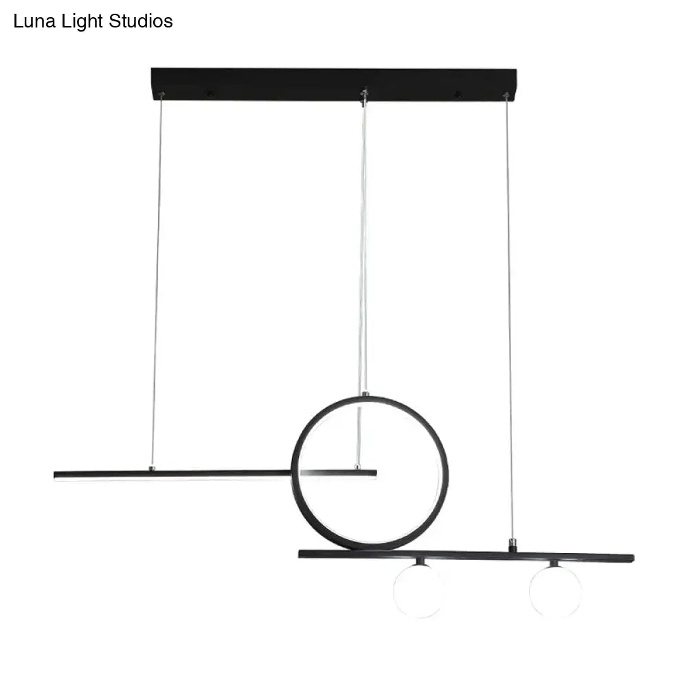 Modern black and gold ring island lighting – dining room ceiling light