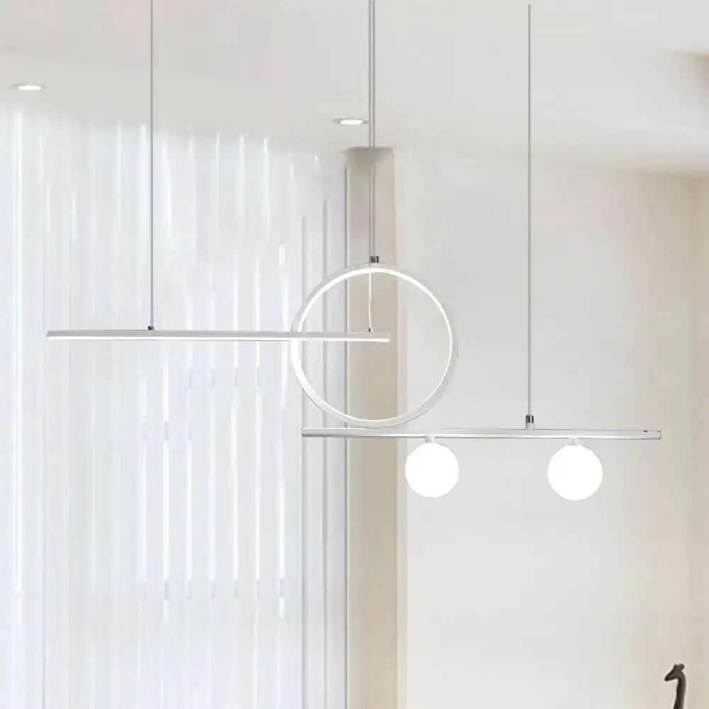 Modern black and gold ring island lighting – dining room ceiling light